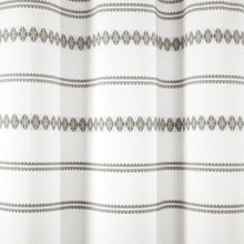 Load image into Gallery viewer, Breezy Chic Tassel Jacquard Recycled Cotton Shower Curtain
