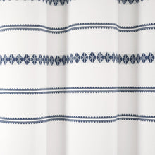 Load image into Gallery viewer, Breezy Chic Tassel Jacquard Recycled Cotton Shower Curtain
