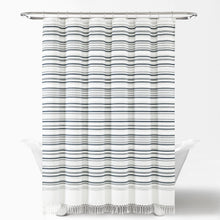 Load image into Gallery viewer, Urban Woven Yarn Dyed Recycled Cotton Blend Shower Curtain
