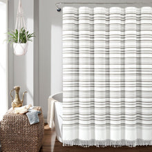 Cargar imagen en el visor de la galería, Urban Woven Yarn Dyed Recycled Cotton Blend Shower Curtain
