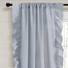 Load image into Gallery viewer, Farmhouse Stripe Reyna Ruffle Window Curtain Panel Set
