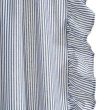 Cargar imagen en el visor de la galería, Farmhouse Stripe Reyna Ruffle Window Curtain Panel Set
