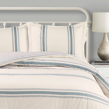 Load image into Gallery viewer, Farmhouse Stripe Reversible Comforter Set
