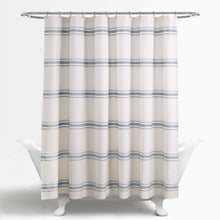 Load image into Gallery viewer, Farmhouse Stripe 100% Cotton Shower Curtain
