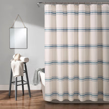 Load image into Gallery viewer, Farmhouse Stripe 100% Cotton Shower Curtain
