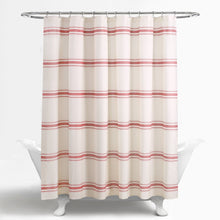 Cargar imagen en el visor de la galería, Farmhouse Stripe 100% Cotton Shower Curtain
