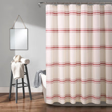 Carregar imagem no visualizador da galeria, Farmhouse Stripe 100% Cotton Shower Curtain
