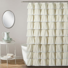 Load image into Gallery viewer, Lace Ruffle Shower Curtain
