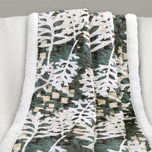 Load image into Gallery viewer, Camouflage Leaves Sherpa Throw
