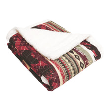 Load image into Gallery viewer, Holiday Lodge Sherpa Throw
