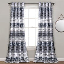 Cargar imagen en el visor de la galería, Hygge Geo Light Filtering Window Curtain Panel Set
