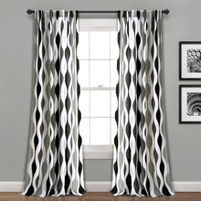 Load image into Gallery viewer, Mid Century Geo Light Filtering Window Curtain Panel Set
