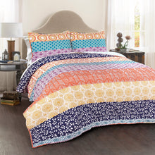 Load image into Gallery viewer, Bohemian Stripe Quilt 3 Piece Set
