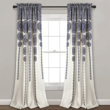 Load image into Gallery viewer, Stripe Medallion Light Filtering Window Curtain Set
