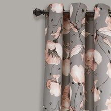 Load image into Gallery viewer, Delsey Floral Absolute Blackout Window Curtain Set
