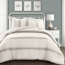 Cargar imagen en el visor de la galería, Farmhouse Stripe Reversible Comforter Set
