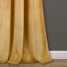 Load image into Gallery viewer, Prima Velvet Solid Grommet Light Filtering Window Curtain Panel Set
