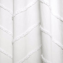 Load image into Gallery viewer, Chenille Chevron Window Curtain Panel Set
