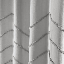 Load image into Gallery viewer, Chenille Chevron Window Curtain Panel Set
