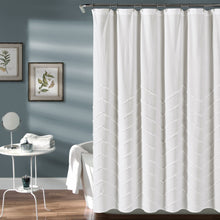 Load image into Gallery viewer, Chenille Chevron Shower Curtain
