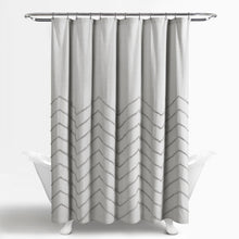 Cargar imagen en el visor de la galería, Chenille Chevron Shower Curtain
