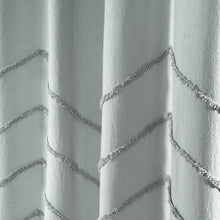 Load image into Gallery viewer, Chenille Chevron Window Curtain Panel Set
