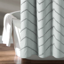 Cargar imagen en el visor de la galería, Chenille Chevron Shower Curtain
