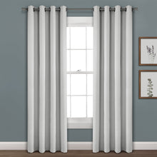 Load image into Gallery viewer, Faux Linen Absolute Blackout Window Curtain Panel
