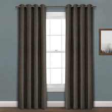 Load image into Gallery viewer, Faux Linen Absolute Blackout Window Curtain Panel
