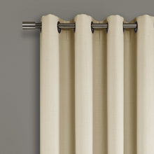 Carregar imagem no visualizador da galeria, Faux Linen Absolute Blackout Window Curtain Panel
