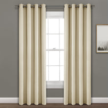 Load image into Gallery viewer, Faux Linen Absolute Blackout Window Curtain Panel
