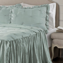 Cargar imagen en el visor de la galería, Ravello Pintuck Ruffle Skirt Bedspread Set
