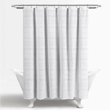 Load image into Gallery viewer, Stripe Clip Jacquard Shower Curtain
