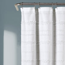 Load image into Gallery viewer, Stripe Clip Jacquard Shower Curtain
