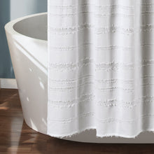 Cargar imagen en el visor de la galería, Stripe Clip Jacquard Shower Curtain
