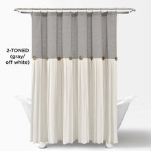 Carregar imagem no visualizador da galeria, Linen Button Shower Curtain
