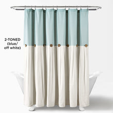 Load image into Gallery viewer, Linen Button Shower Curtain
