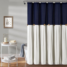 Load image into Gallery viewer, Linen Button Shower Curtain
