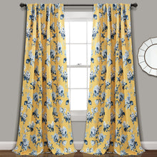 Load image into Gallery viewer, Tania Floral Light Filtering Window Curtain Panel Set
