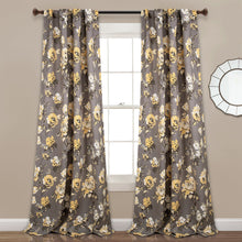 Load image into Gallery viewer, Tania Floral Light Filtering Window Curtain Panel Set
