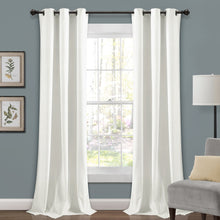 Carregar imagem no visualizador da galeria, Prima Velvet Solid Grommet Light Filtering Window Curtain Panel Set
