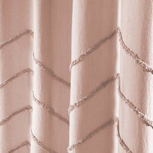 Cargar imagen en el visor de la galería, Chenille Chevron Window Curtain Panel Set
