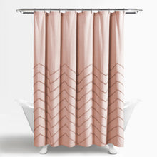 Load image into Gallery viewer, Chenille Chevron Shower Curtain
