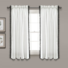 Load image into Gallery viewer, Pom Pom Window Curtain Panel
