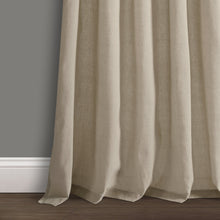 Load image into Gallery viewer, Burlap Knotted Tab Top Window Curtain Panel Set
