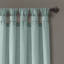 Cargar imagen en el visor de la galería, Burlap Knotted Tab Top Window Curtain Panel Set
