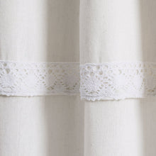 Load image into Gallery viewer, Linen Lace Window Curtain Panel Set
