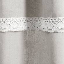 Load image into Gallery viewer, Linen Lace Window Curtain Panel Set
