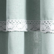 Load image into Gallery viewer, Linen Lace Window Curtain Panel Set
