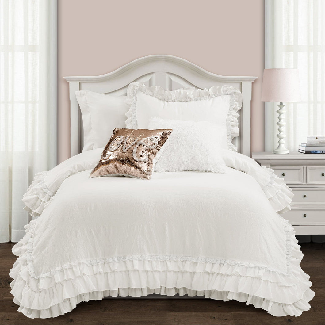 Ella Ruffle Lace Dorm Comforter Set